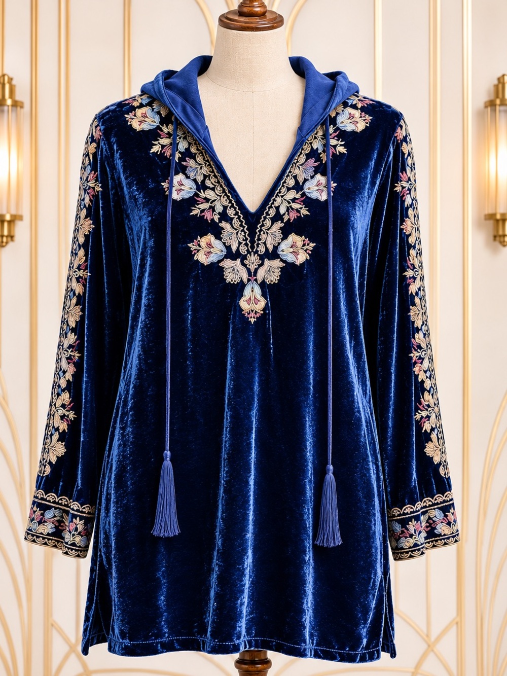 Johnny Was Remedios Emi velvet heavily embroidered Hoodie NWT
extremely RARE